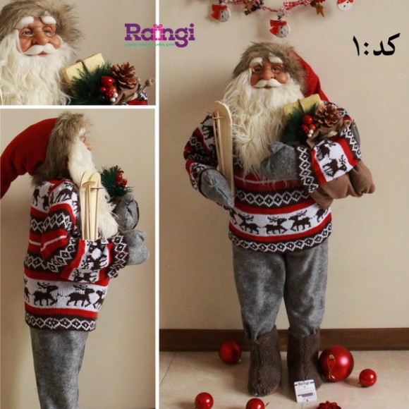 بابانوئل کریسمس با کوله بدون پالتو
